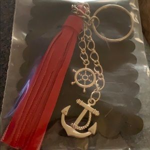 Vegan leather key chain NEW